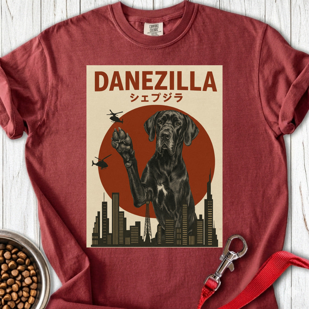 Black Danezilla Great Dane Premium Tee — Brick