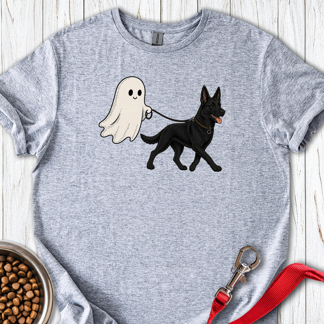 Black German Shepherd Ghost Halloween Sport Grey