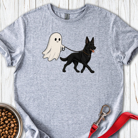 Black German Shepherd Ghost Halloween Sport Grey