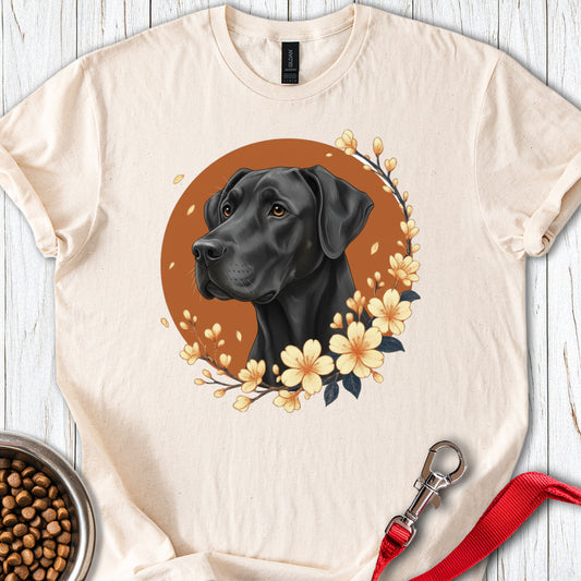 Black Great Dane Flowers Natural