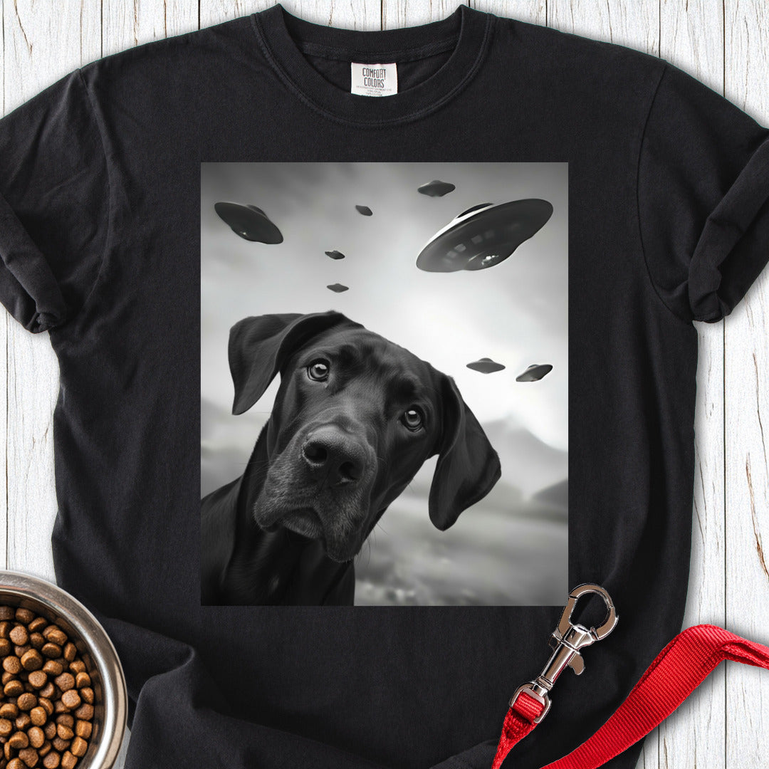 Black Great Dane UFO Premium Tee — Black