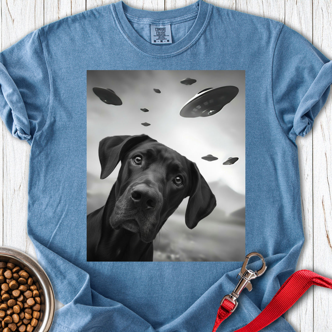 Black Great Dane UFO Premium Tee — Blue Jean