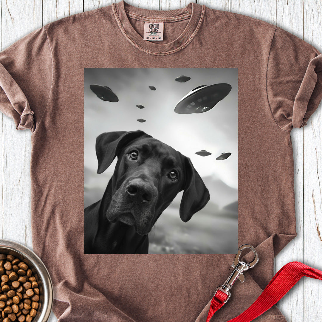 Black Great Dane UFO Premium Tee — Espresso