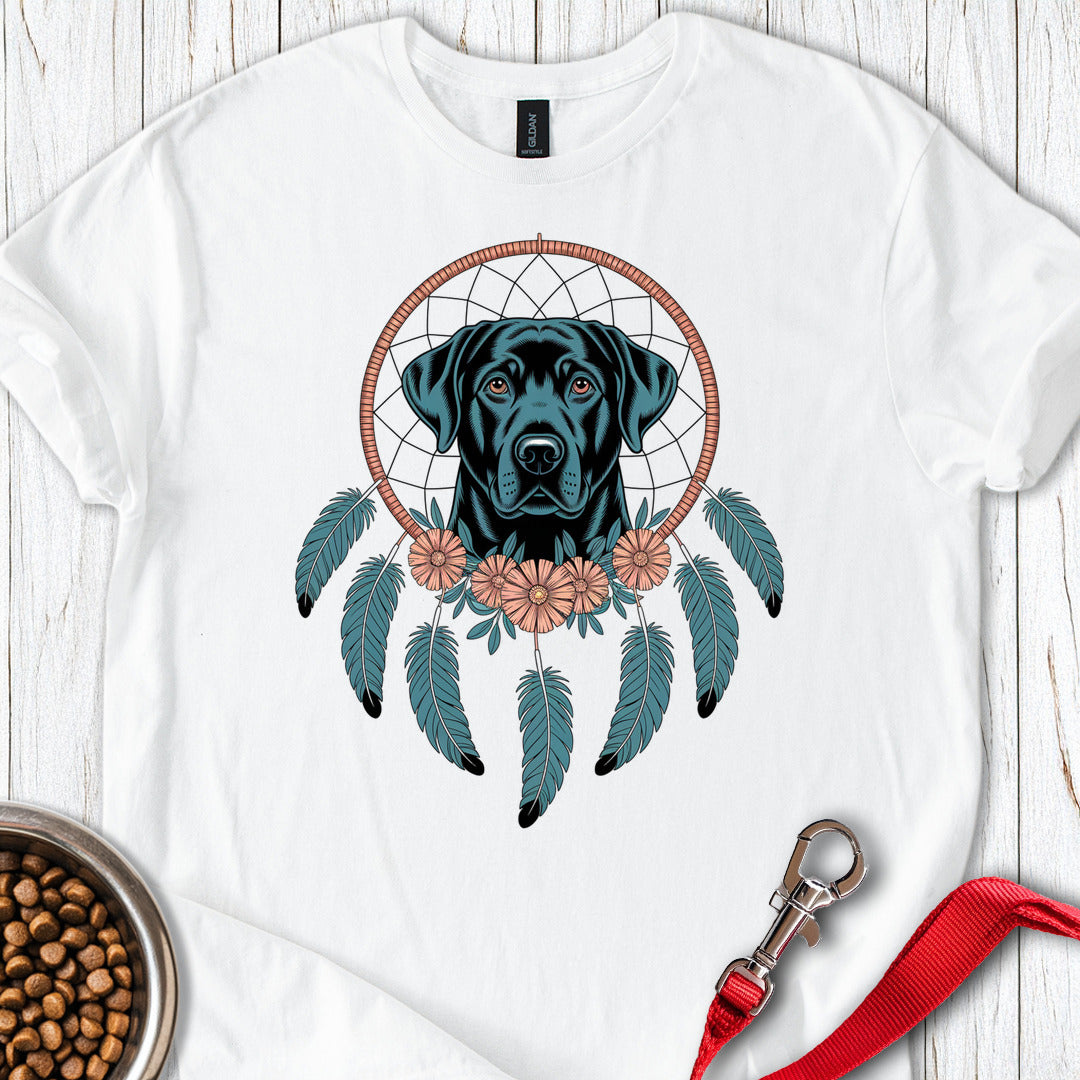 Black Lab Dreamcatcher Boho White