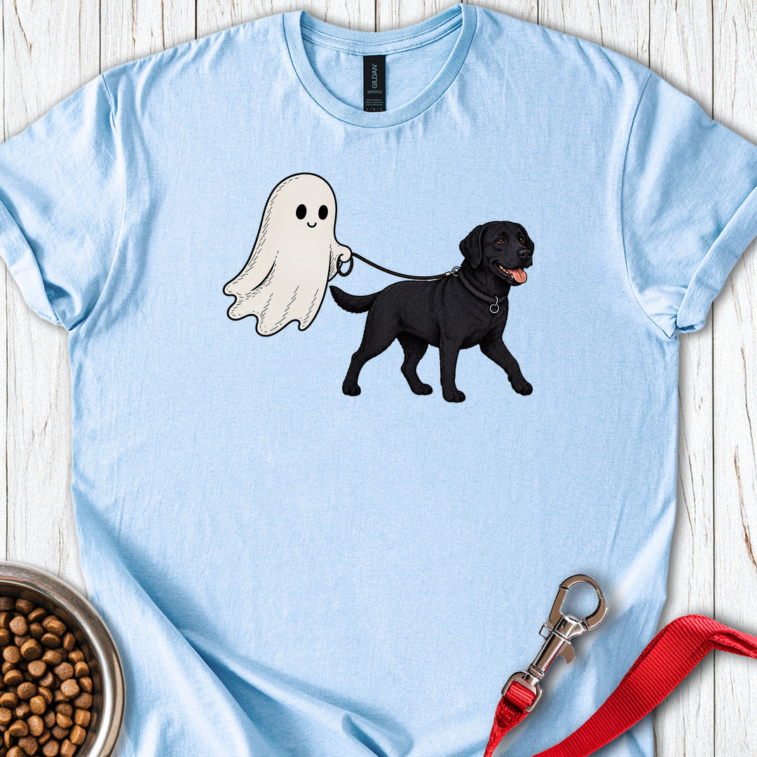 Black Lab Ghost Halloween Light Blue