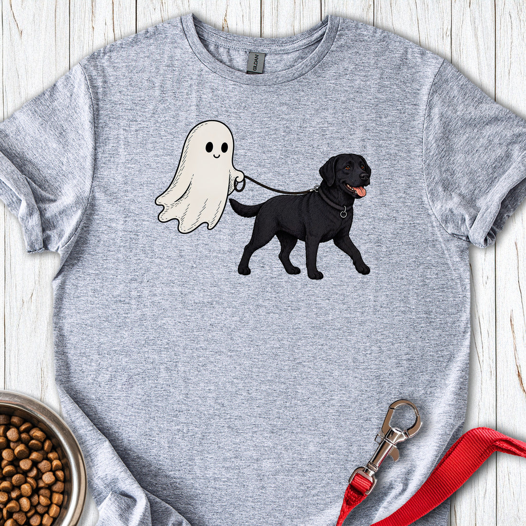 Black Lab Ghost Halloween Sport Grey