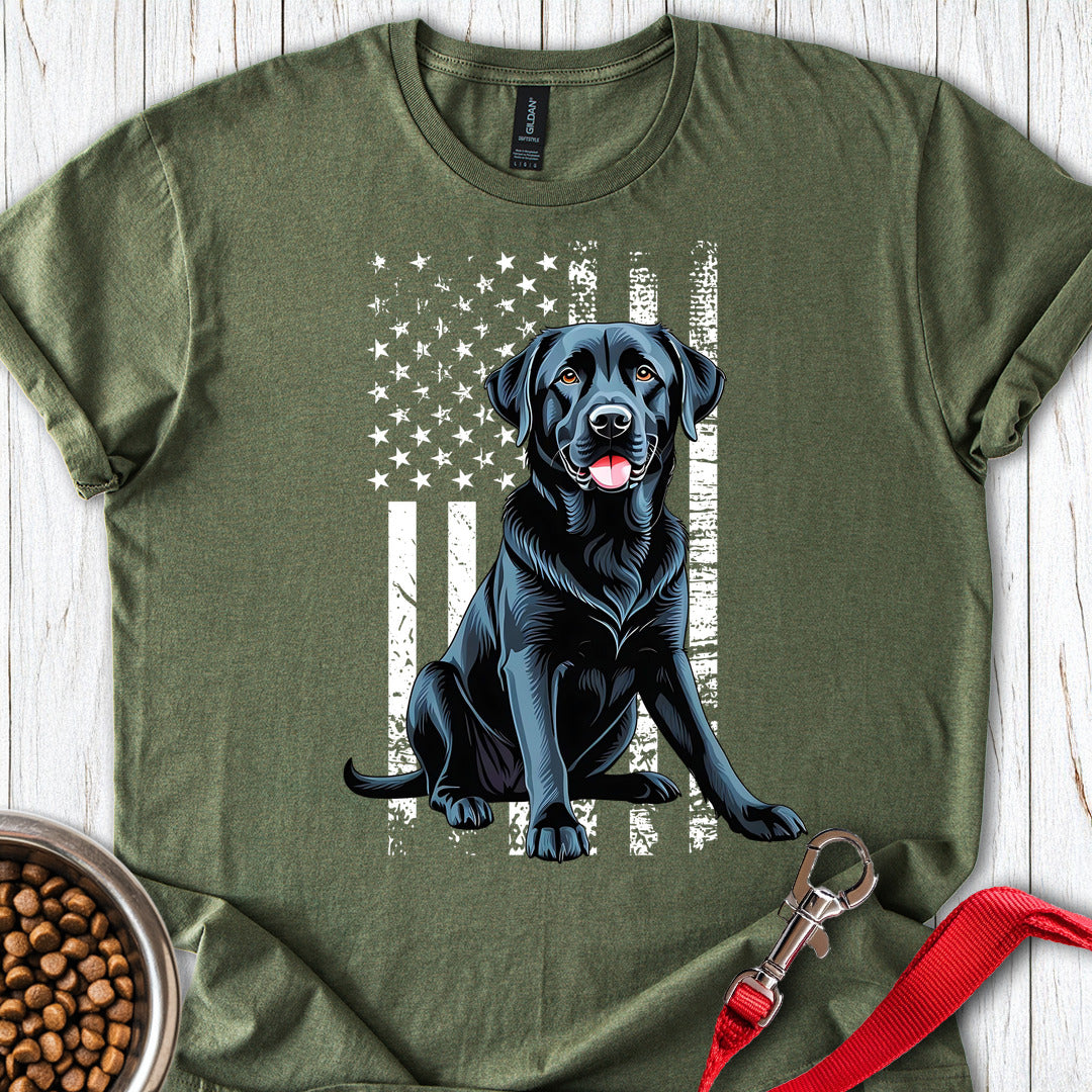 Black Lab USA Flag Military Green