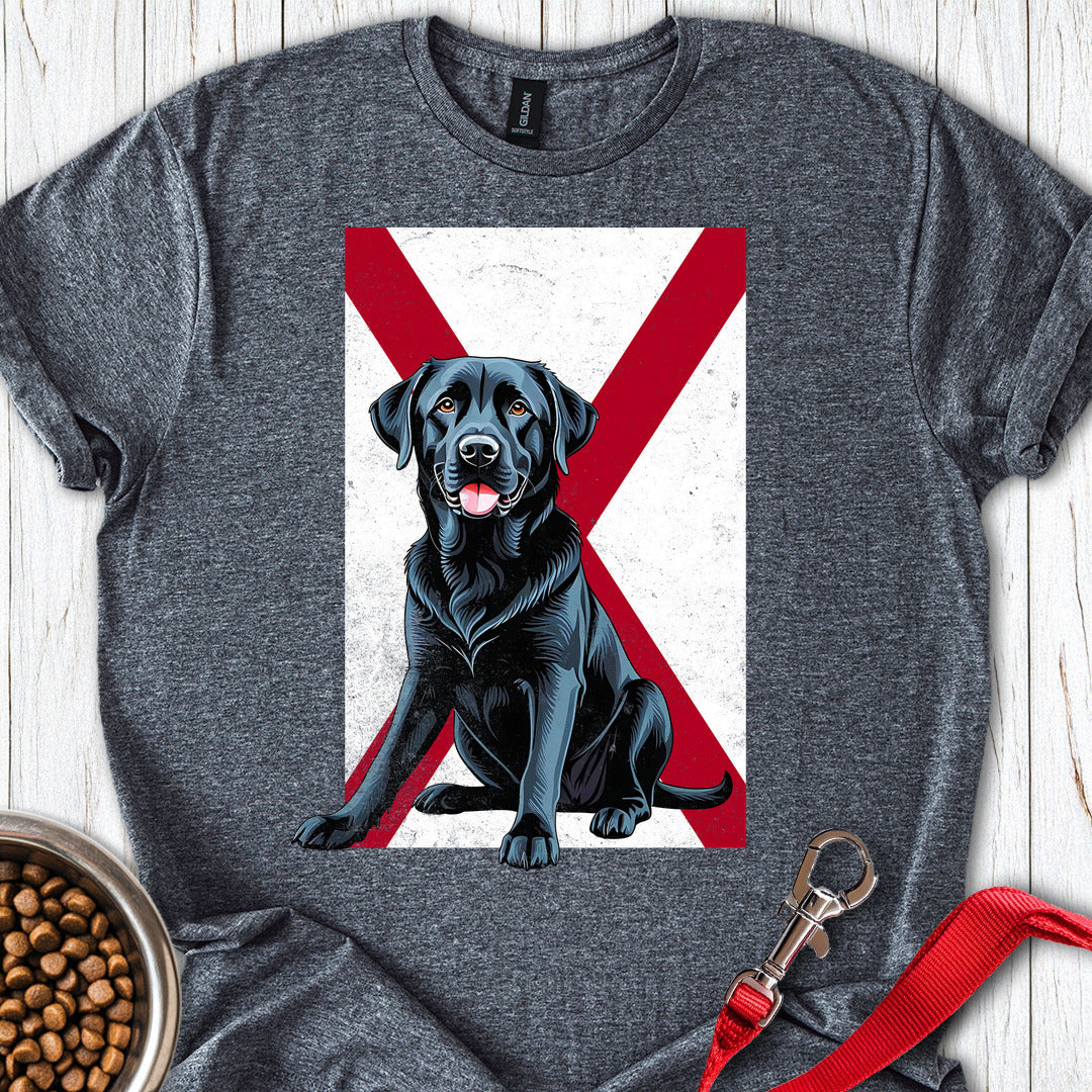 Black Labrador Alabama Flag Dark Heather