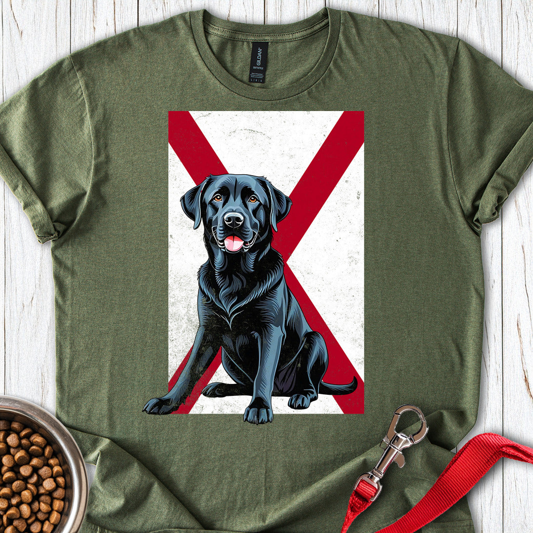 Black Labrador Alabama Flag Military Green