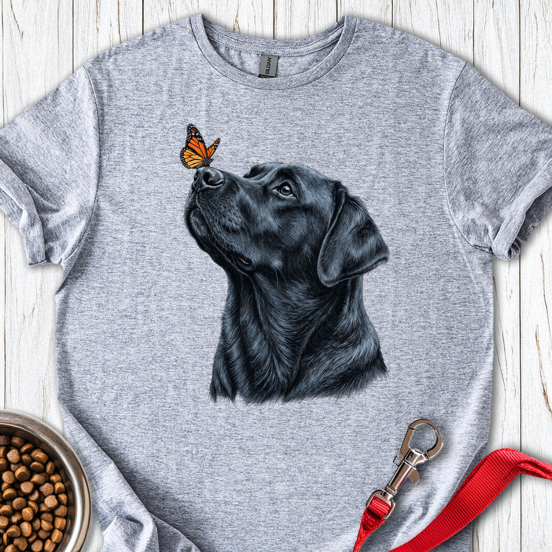 Black Labrador Butterfly Sport Grey