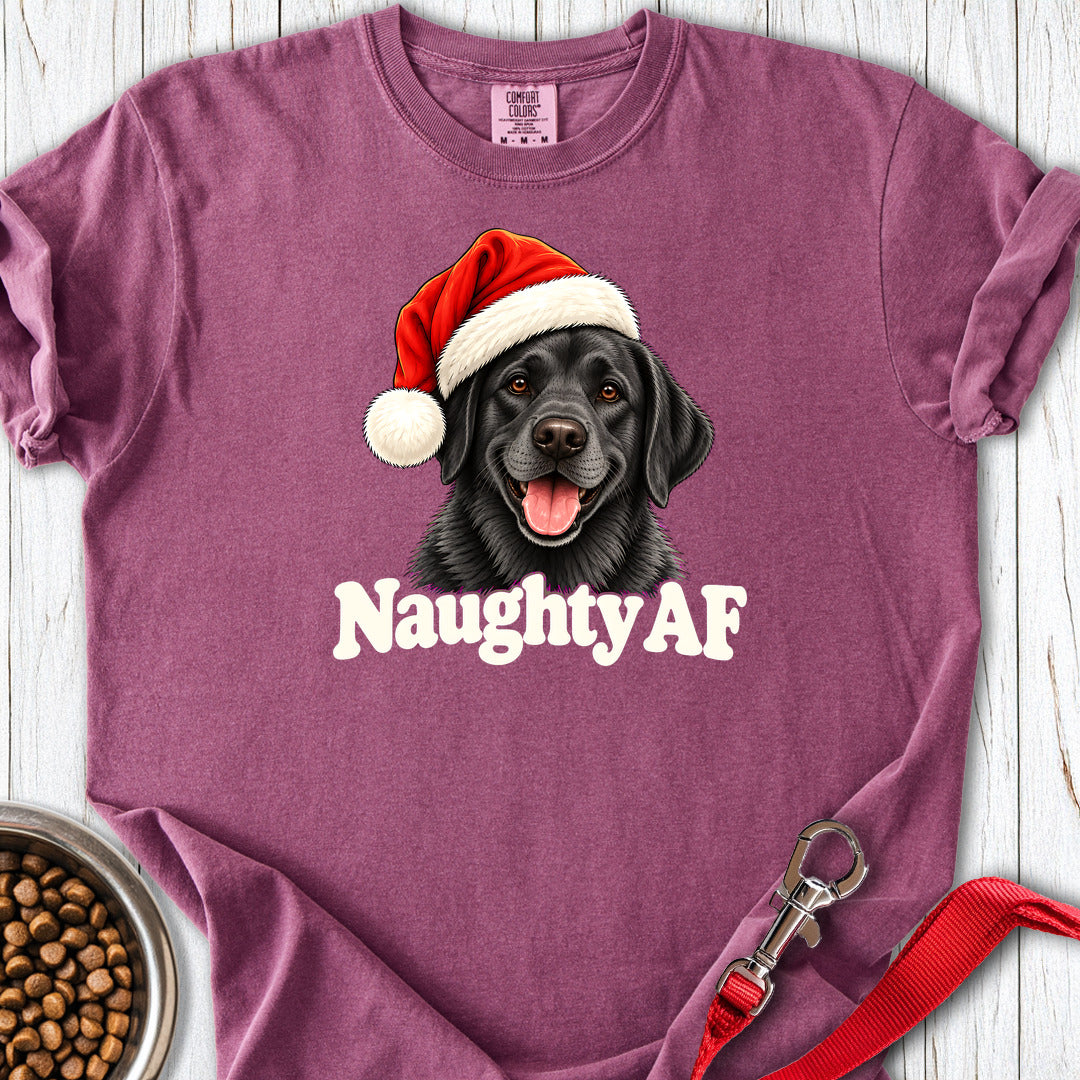 Black Labrador Christmas Naughty Premium Tee Berry