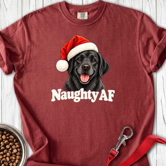Black Labrador Christmas Naughty Premium Tee Brick