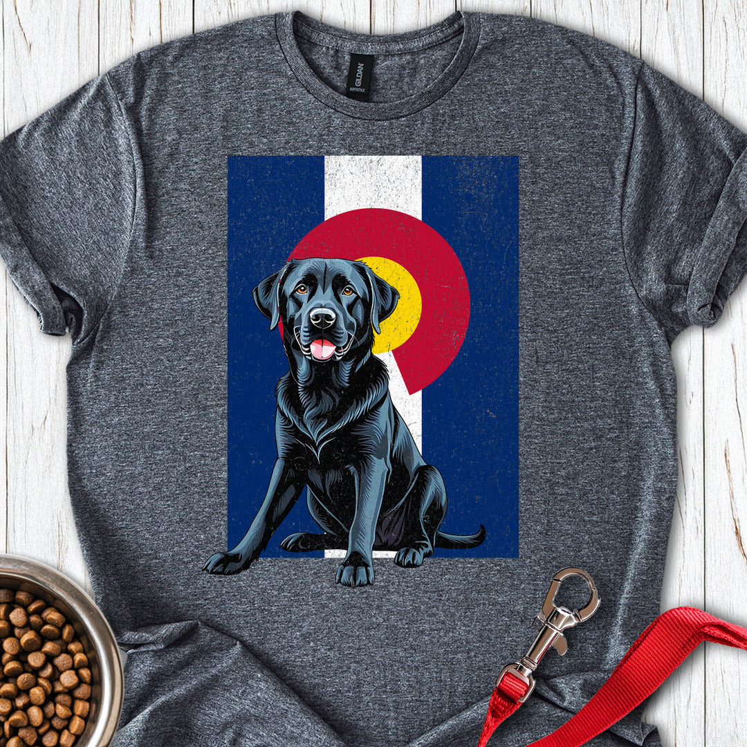 Black Labrador Colorado Flag Dark Heather