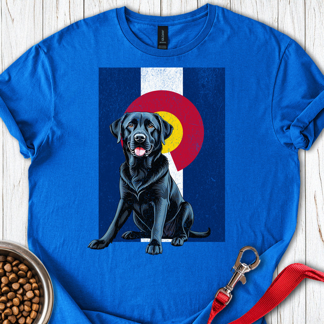 Black Labrador Colorado Flag Royal
