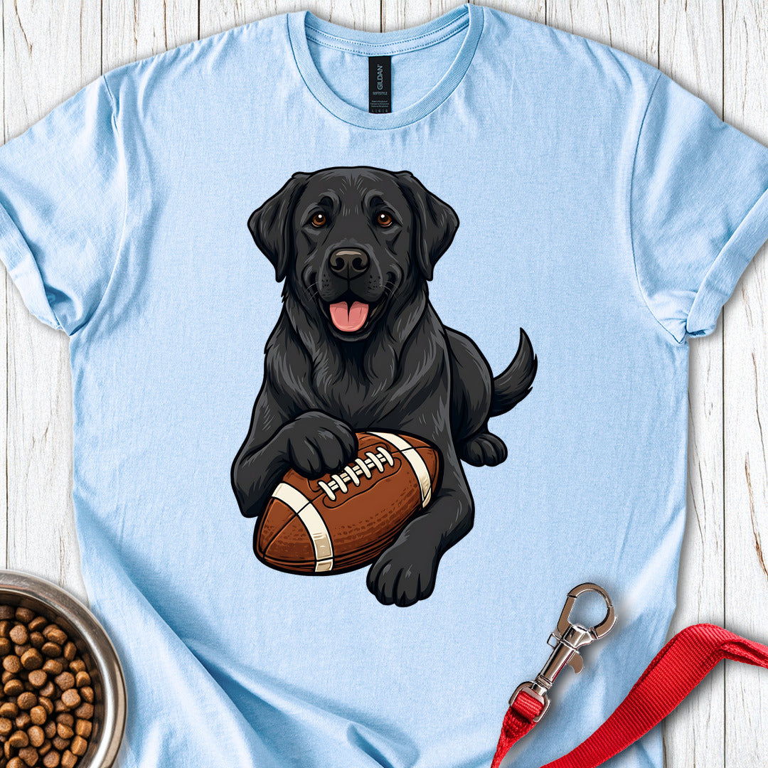 Black Labrador Football Light Blue