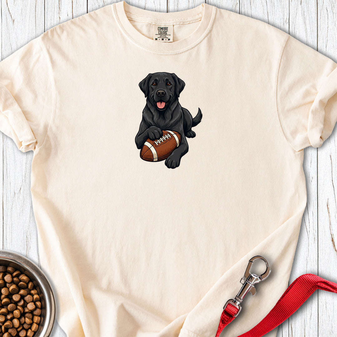 Black Labrador Football Premium Tee — Ivory