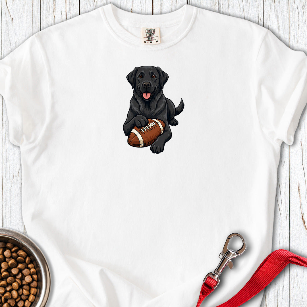 Black Labrador Football Premium Tee — White