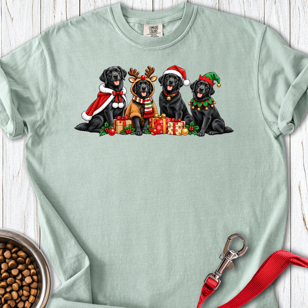 Black Labrador Group Christmas Premium Tee Bay