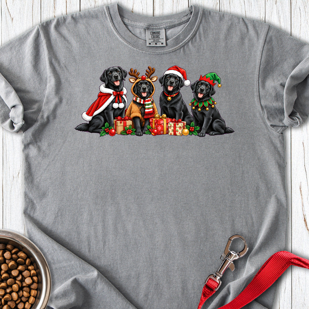Black Labrador Group Christmas Premium Tee Grey