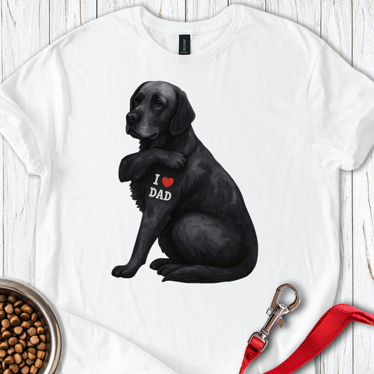 Black Labrador I Love Dad White
