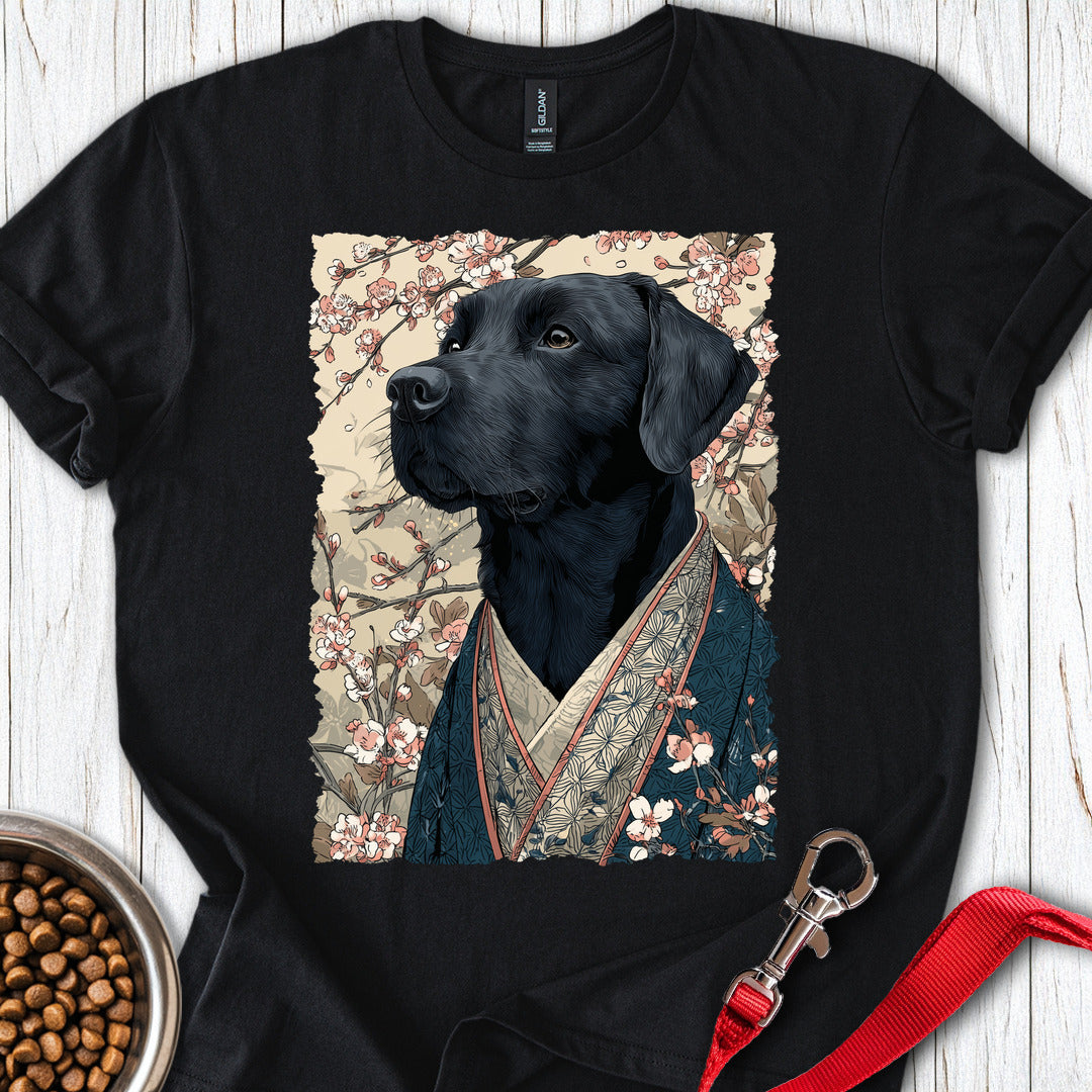 Black Labrador Japanese Art Black