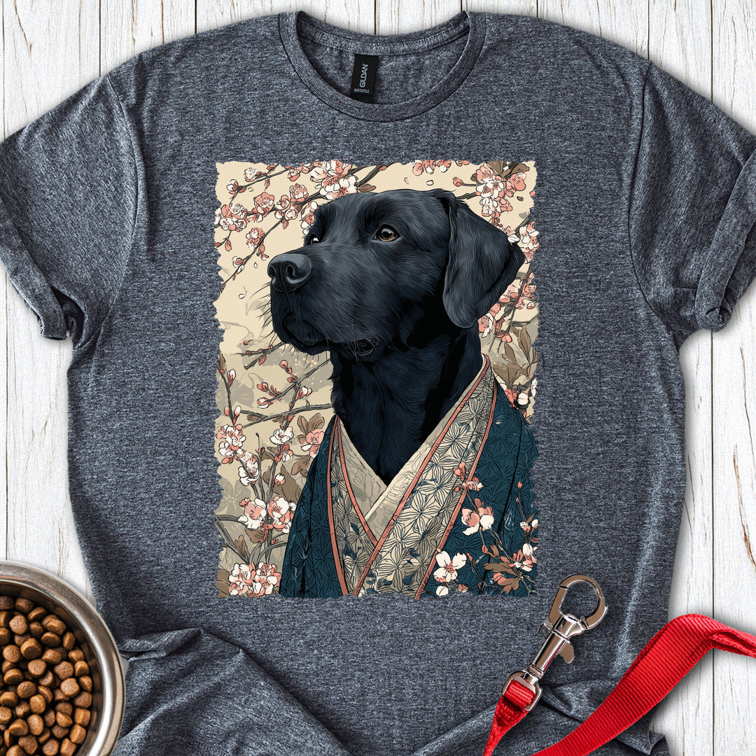 Black Labrador Japanese Art Dark Heather