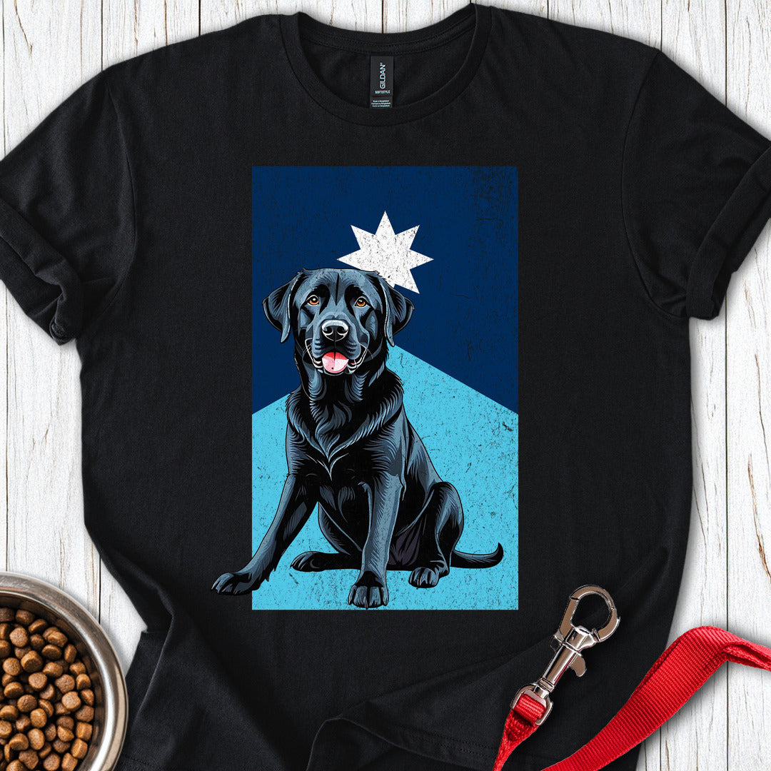 Black Labrador Minnesota Flag Black