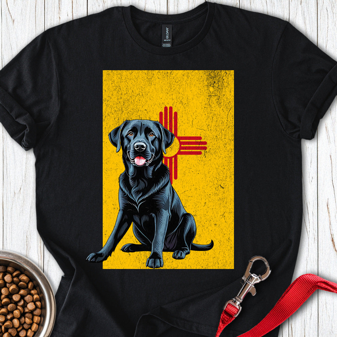 Black Labrador New Mexico Flag Black