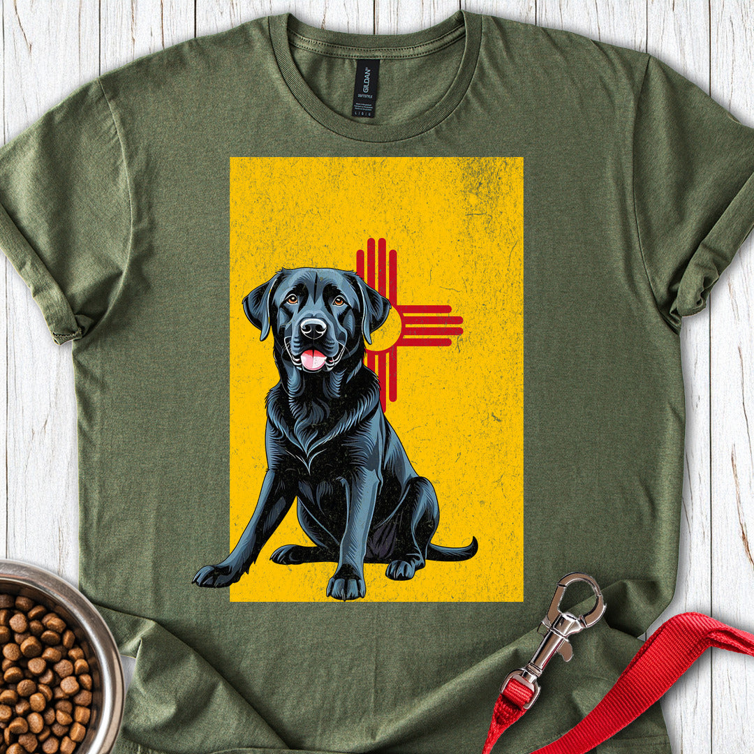 Black Labrador New Mexico Flag Military Green