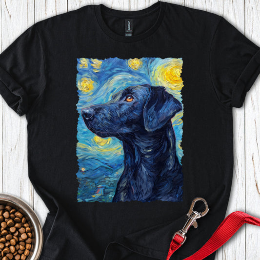 Black Labrador Starry Night Black