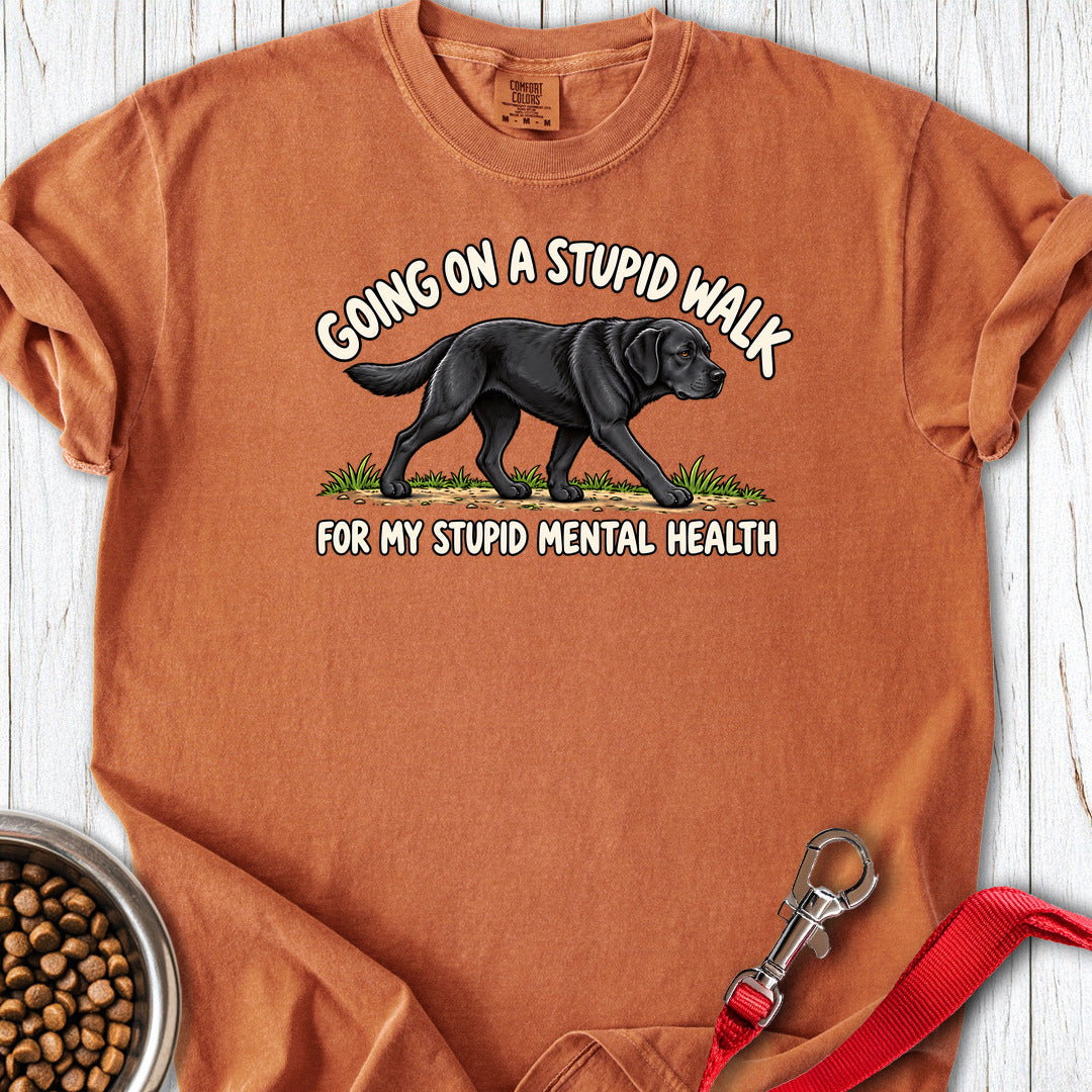 Black Labrador Stupid Walk Premium Tee — Yam