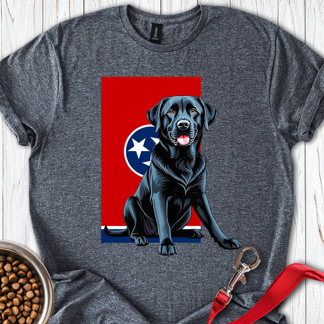 Black Labrador Tennessee Flag Dark Heather