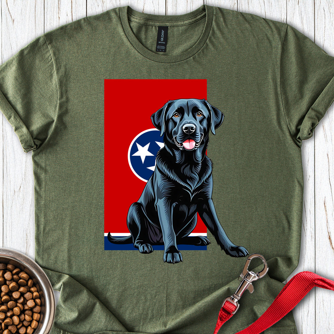 Black Labrador Tennessee Flag Military Green