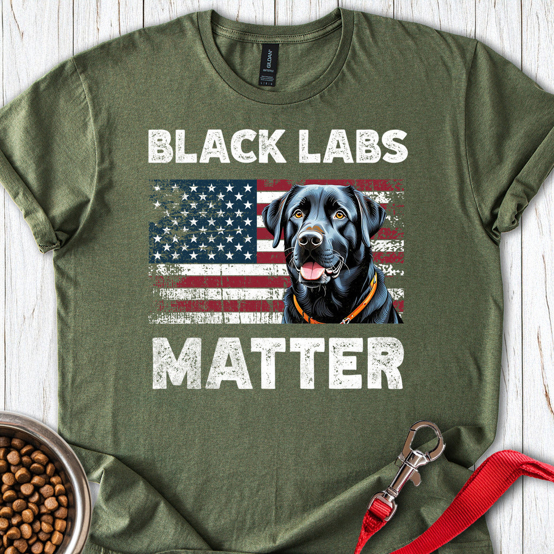 Black Labs Matter Military Green