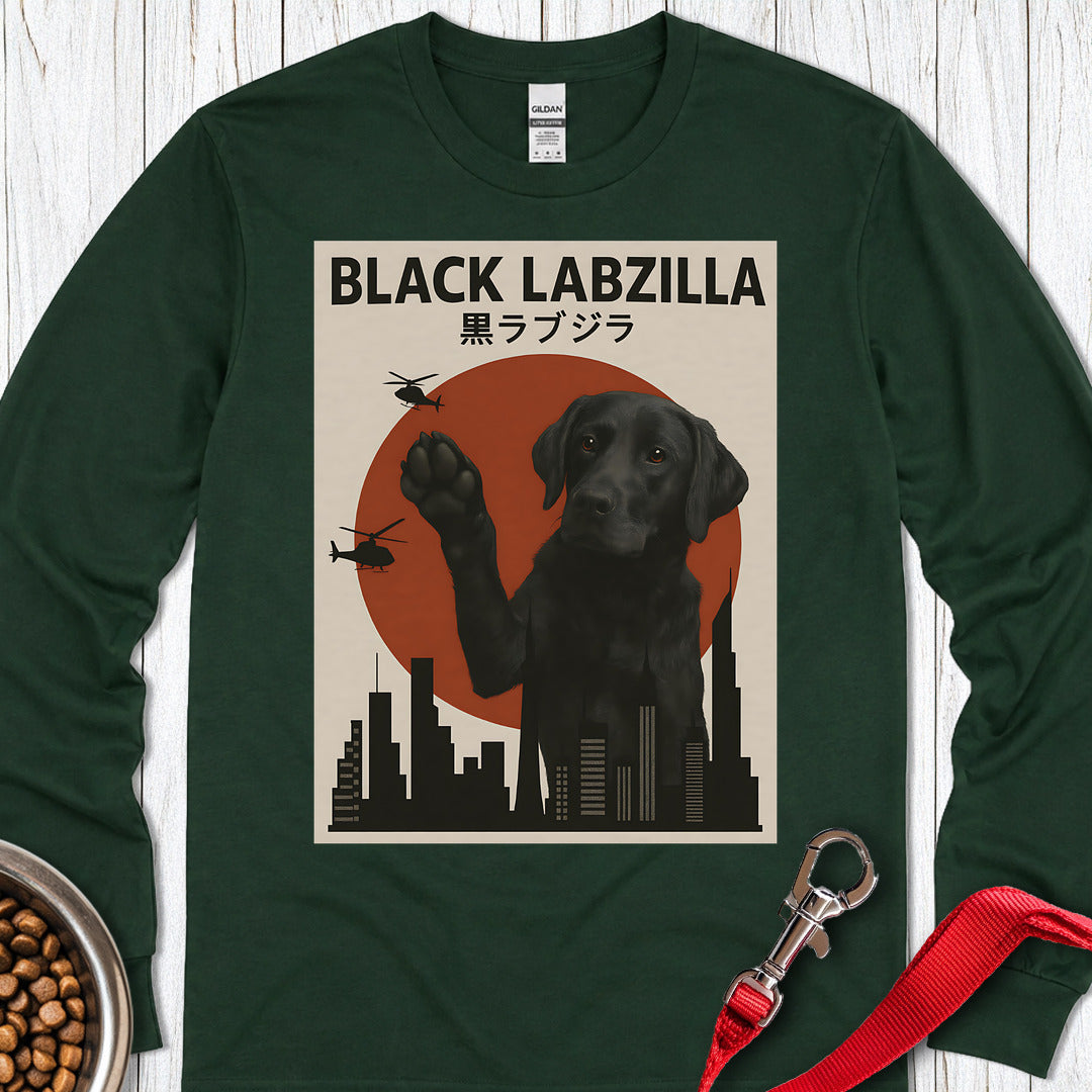 Black Labzilla Long Sleeve — Forest Green