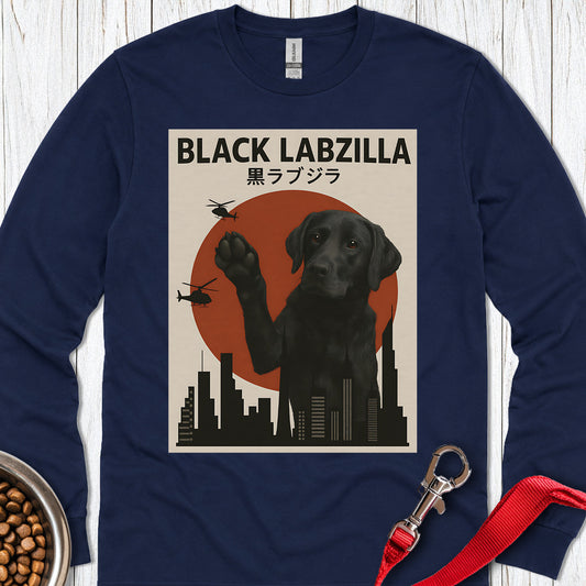 Black Labzilla Long Sleeve — Navy