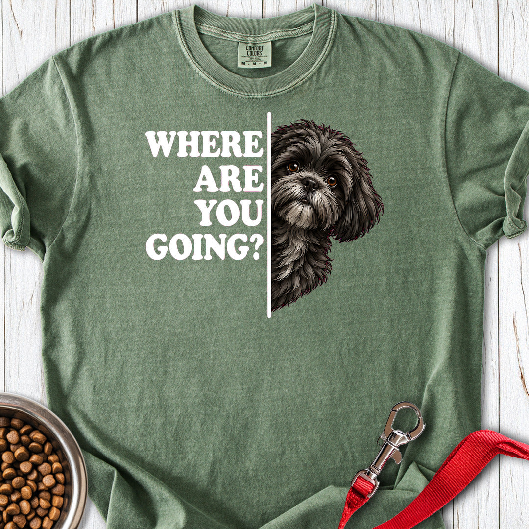 Black Shi Tzu Alert Premium Tee — Moss