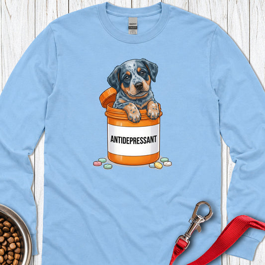Blue Heeler Antidepressant Long Sleeve — Carolina Blue