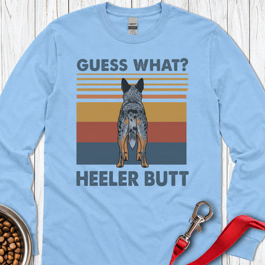 Blue Heeler Butt Long Sleeve — Carolina Blue