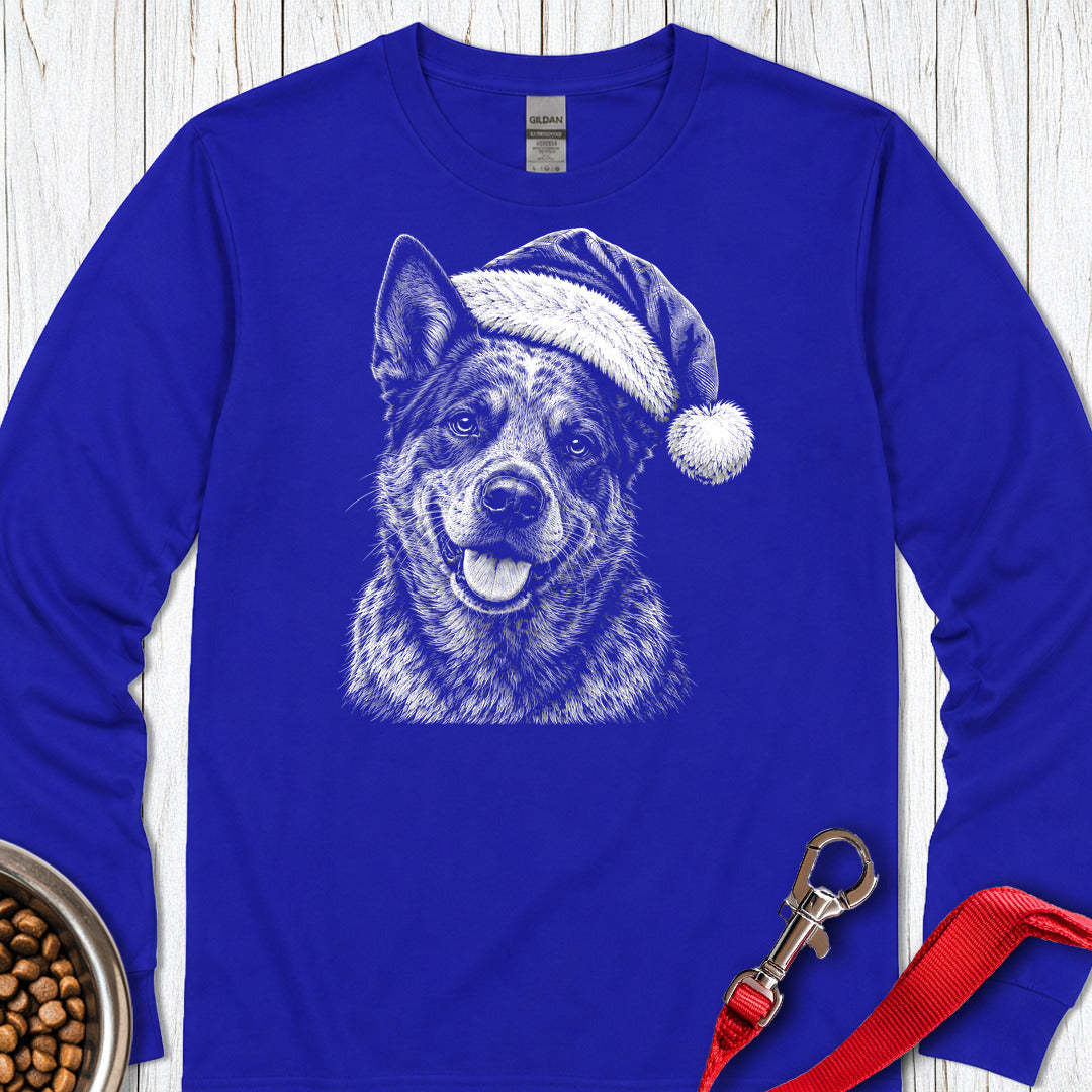 Blue Heeler Dog Christmas Long Sleeve — Royal