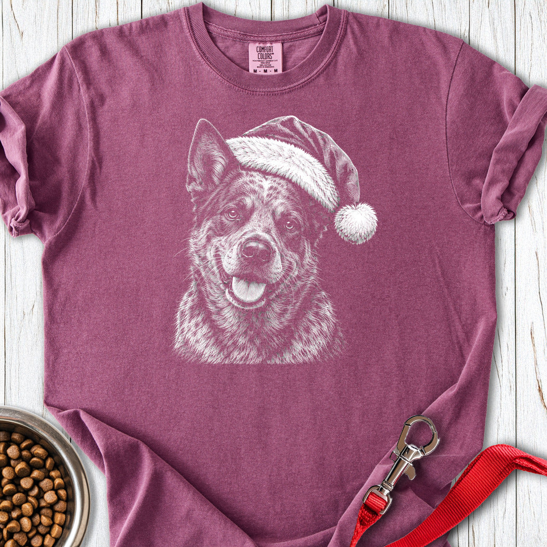 Blue Heeler Dog Christmas Premium Tee Berry