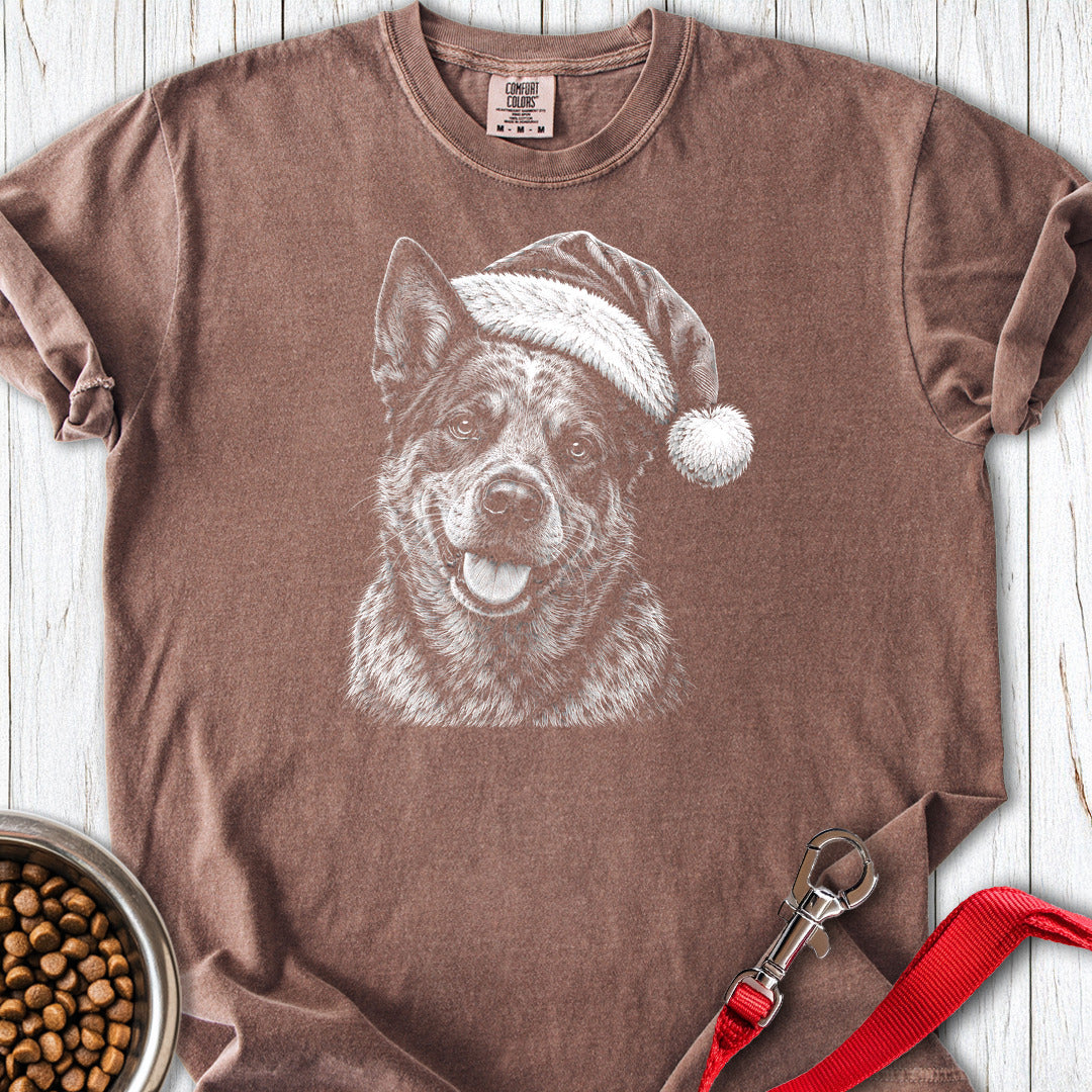 Blue Heeler Dog Christmas Premium Tee Espresso