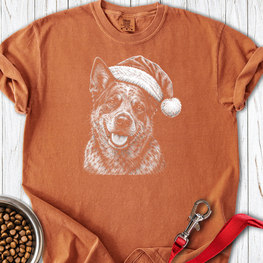 Blue Heeler Dog Christmas Premium Tee Yam