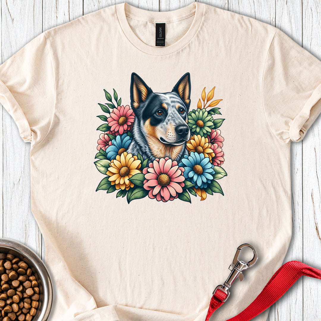 Blue Heeler Floral — Natural