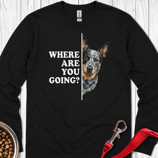 Blue Heeler Following Long Sleeve — Black