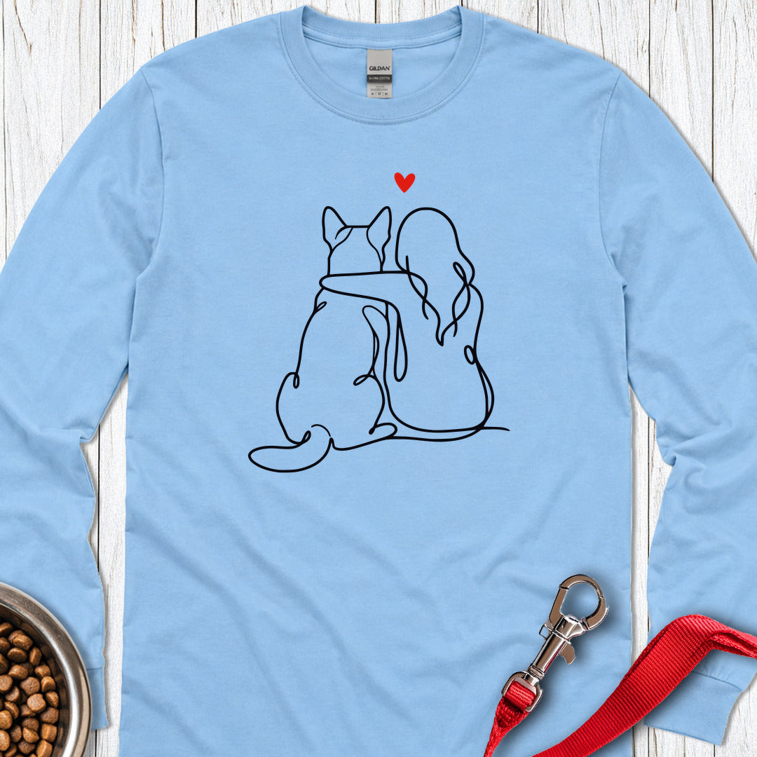 Blue Heeler Girl Long Sleeve Carolina Blue