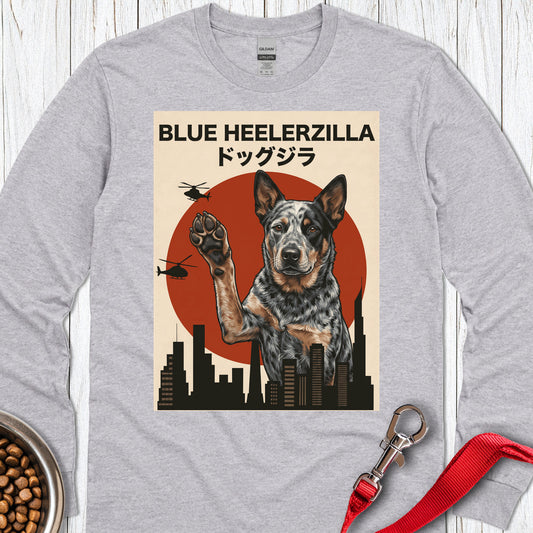 Blue Heeler Heelerzilla Long Sleeve — Sport Grey