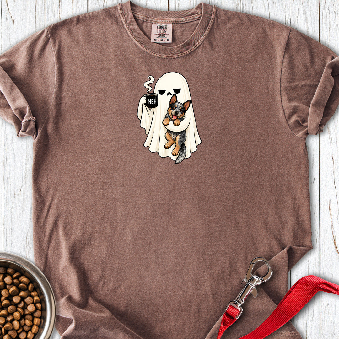 Blue Heeler Meh Ghost Premium Tee — Espresso