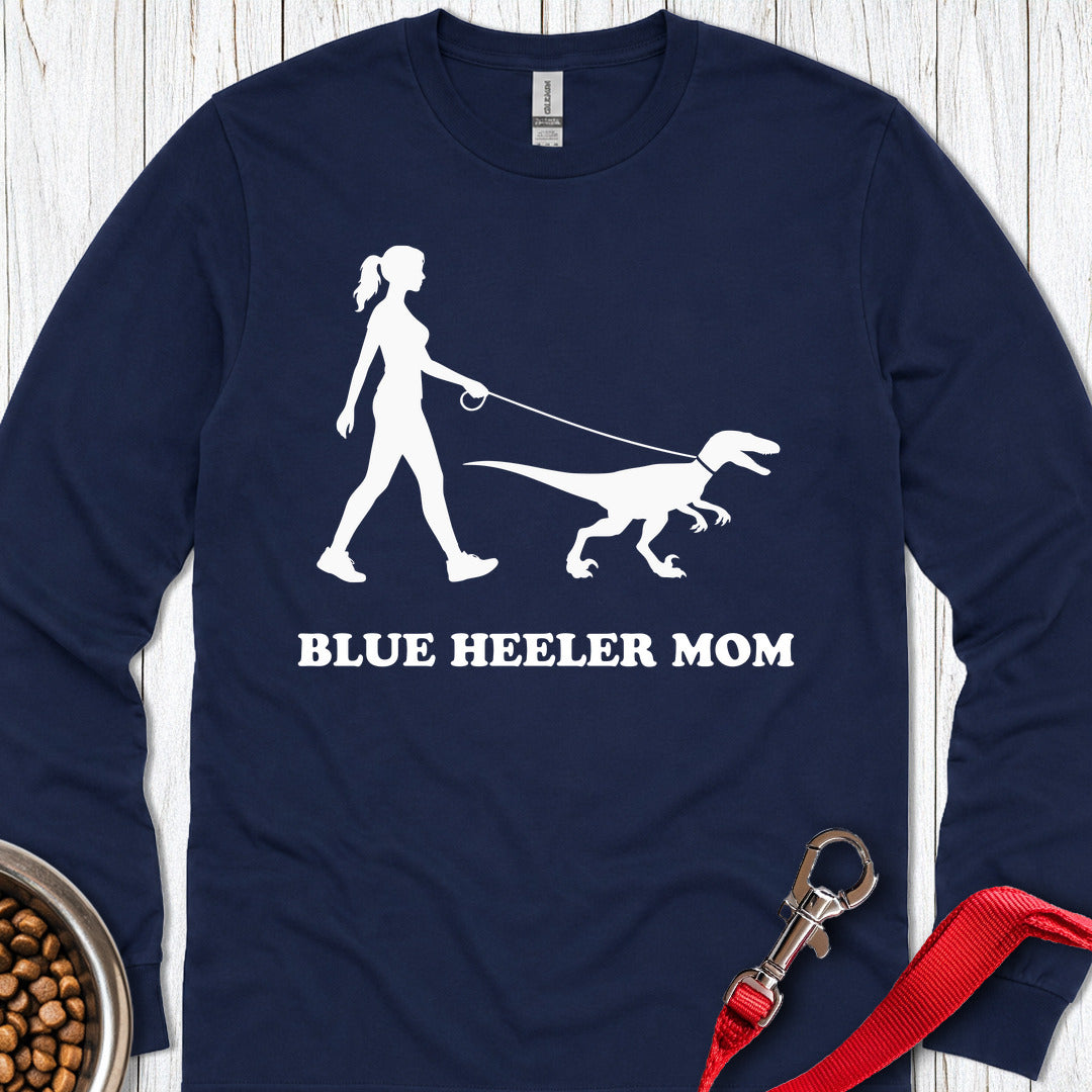 Blue Heeler Mom Long Sleeve — Navy
