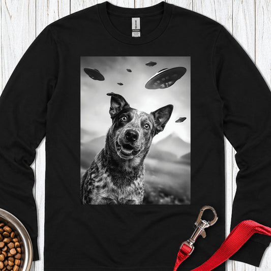 Blue Heeler UFO Long Sleeve — Black